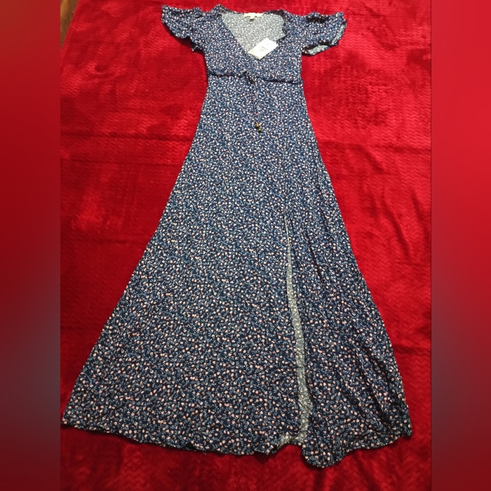BeBop Blue Floral Maxi Dress